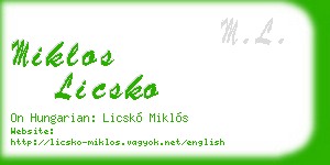 miklos licsko business card